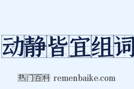 动静皆宜组词是什么意思的图片